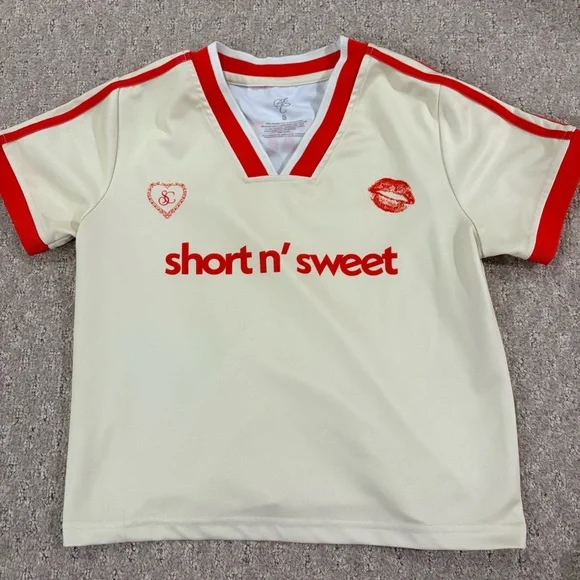 SABRINA CARPENTER Short n' Sweet Soccer Jersey Small - Picture 1 of 13
